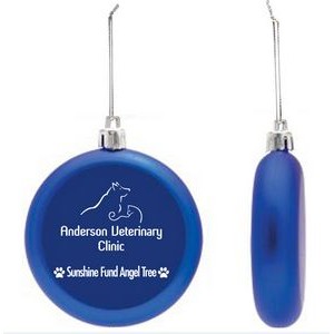 Shatter Proof Round Flat Ornament