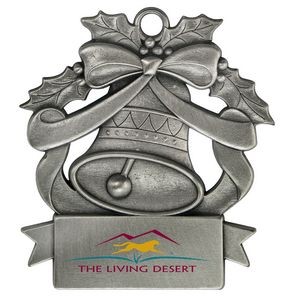 Pewter Finish Bell Shape Ornament