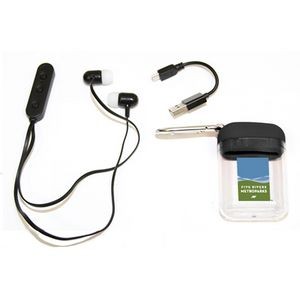 Bluetooth Ear Buds with Case & Carabiner Clip