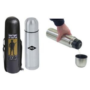 17 Oz. Stainless Steel Vacuum Insulated Bottle w/ Case & Strap