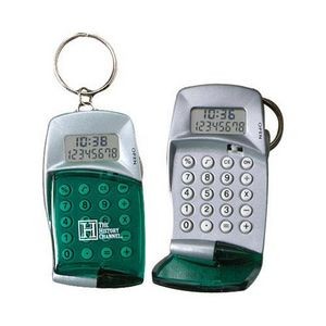 High Tech Calculator w/ Clock Key Ring