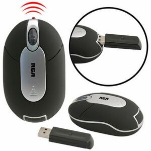Mini USB Wireless Optical Mouse w/ Self Storing Receiver