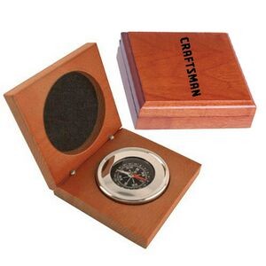 Executive Compass in Wood Box