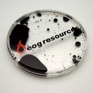Acrylic Liquid Filled Coaster - Black/Clear shown