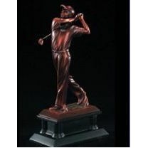Bronze Male Golfer Resin Award w/ Black Base (14")