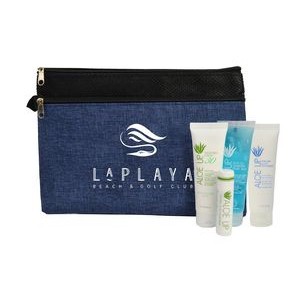 Aloe Up Utility Pouch with White Collection Sunscreen