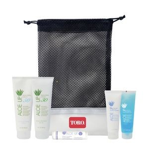 Aloe Up Mesh Bag with White Collection Sunscreen