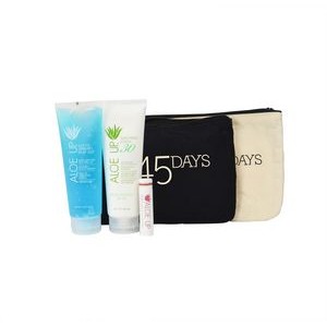 Aloe Up Cotton Canvas Bag with White Collection Sunscreen