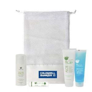 Aloe Up Mesh Bag with White Collection Sunscreen