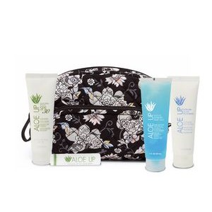Vera Bradley Small Cosmetic Bag with Aloe Up White Collection Sunscreen