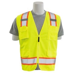 Aware Wear Class 2 Tricot Safety Vest w/Contrasting Trim