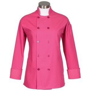 Fame Women's Raspberry Long Sleeve w/Side Vents Chef Coat