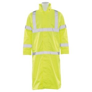 Aware Wear ANSI Class 3 Hi-Viz Lime Long Rain Coat