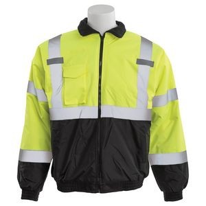 Aware Wear® ANSI Class 3 Hi-Visibility Bomber Jacket w/Quilted Liner