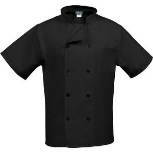 Fame Traditional Black Short Sleeve Classic Chef Coat