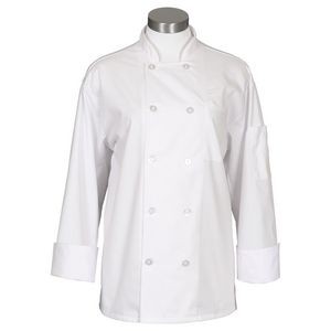Fame® Signature White Chef Coat w/Mesh Back