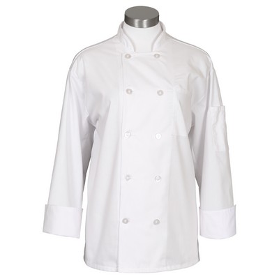 Fame® Signature White Chef Coat w/Mesh Back