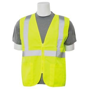 Aware Wear ANSI Class 2 Woven Oxford Economy Safety Vest w/Zipper