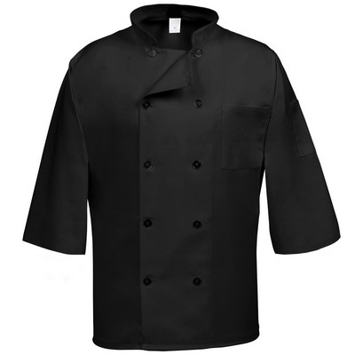Fame® Black ¾ Sleeve Classic Chef Coat