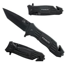 Tanto Blade Emergency Rescue Knife w/Diamond Grip Handle
