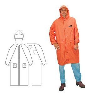 PVC Polyester 2 Piece Orange Rainsuit