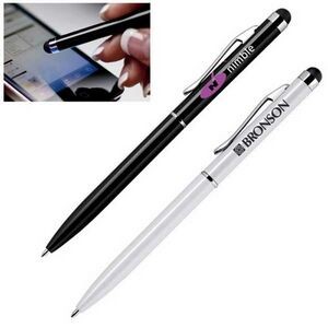 Aluminum Ballpoint Pen W/Soft Touch Stylus Tip