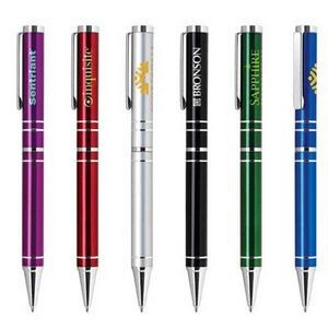 Twist Action Aluminum Ballpoint Pen w/ Colorful Lacquer Finished