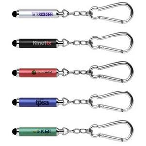 Soft Touch Stylus Carabiner Key Chain