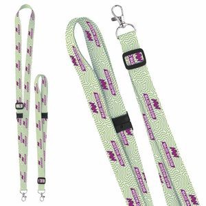 3/4" Adjustable Polyester 4 Color Lanyard