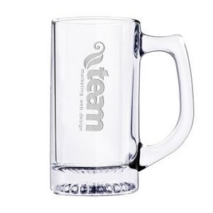 13 Oz. Deep Etch Glass Beer Mug