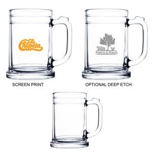 16 Oz. Glass Beer Mug (Screen Printed)
