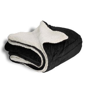 Micro Mink Shepra Blanket Black(50" X 60")