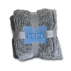 FROSTED SHERPA BLANKET GRAY (50"x 60") FROSTED SHERPA BLANKET GRAY (50"x 60"