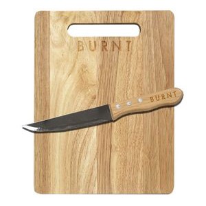 Rubberwood Cutting Board & Utility Knife