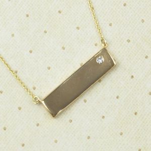 Gold Bar Necklace with Crystals from Swarovski®