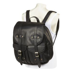 Vintage Styled Strap Leather Backpack