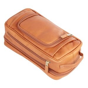 Expandable Leather Toiletry Case