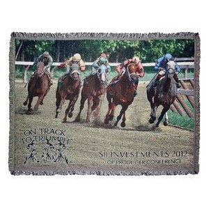 Custom Woven Photo Tapestry Throw Blanket, Size XL (25 minimum)
