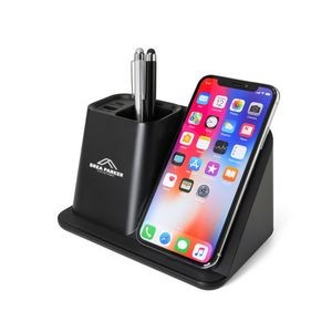 Wireless Charger Stand & Pen Holder 10 W Fast Charging