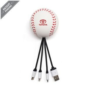 Stress Ball with Charging Cables - Baseball Shaped