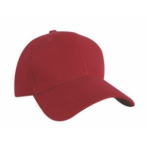 6-Panel Solid Color Constructed Cotton Twill Cap