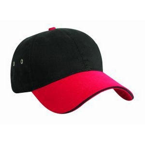 HeadShots™ Constructed Middle Weight Brushed Cotton Twill Cap w/Contrast Bill