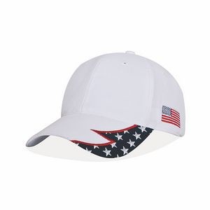 American Spirit Racing Cap w/White Crown & US Flag