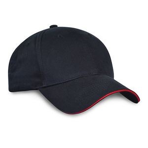 6213 Constructed Lightweight Brushed Cotton Twill Sandwich Cap