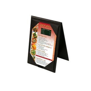 A-Frame 2 View Menu Table Tent w/ Picture Corners (Holds 5"x7" Inserts)