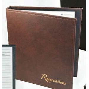 Reservation Binder w/ Turned Edge (8 1/2"x11"). Brown.