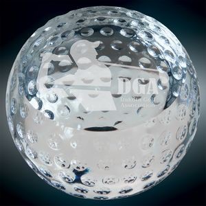Medium Crystal Golf Ball Paperweight Award