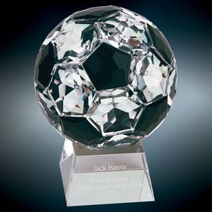 Large Crystal Soccer Ball Award