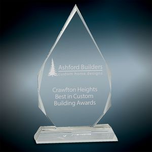 Medium Round Facet Crystal Award