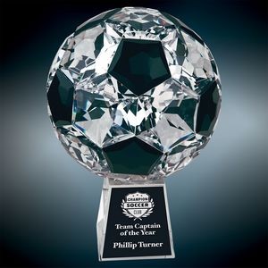 Small Crystal Soccer Ball Award